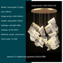 GobekUsa Acrylic Leaf Chandelier LED Light Dimmable Luxury Pendant for Home Decor