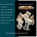 GobekUsa Acrylic Leaf Chandelier LED Light Dimmable Luxury Pendant for Home Decor
