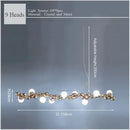 GobekUsa Caterpillar Metal Ball Chandelier: Modern Creative Long Bar Pendant Light for Kitchen Dining Room
