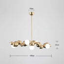 GobekUsa Caterpillar Metal Ball Chandelier: Modern Creative Long Bar Pendant Light for Kitchen Dining Room