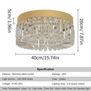GobekUsa Crystal Ceiling Chandelier: Modern LED Round Pendant Lamp for Luxury Home Decor