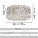 GobekUsa Crystal Ceiling Chandelier: Modern LED Round Pendant Lamp for Luxury Home Decor