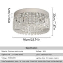 GobekUsa Crystal Ceiling Chandelier: Modern LED Round Pendant Lamp for Luxury Home Decor