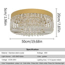 GobekUsa Crystal Ceiling Chandelier: Modern LED Round Pendant Lamp for Luxury Home Decor