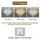 GobekUsa Crystal Ceiling Chandelier: Modern LED Round Pendant Lamp for Luxury Home Decor