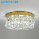 GobekUsa Crystal Ceiling Chandelier: Modern LED Round Pendant Lamp for Luxury Home Decor