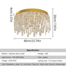 GobekUsa Crystal Ceiling Chandelier: Modern LED Round Pendant Lamp for Luxury Home Decor