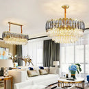 GobekUsa Crystal Ceiling Chandelier for Modern Living Room Decor