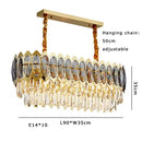 GobekUsa Crystal Ceiling Chandelier for Modern Living Room Decor