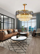 GobekUsa Crystal Ceiling Chandelier for Modern Living Room Decor