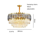 GobekUsa Crystal Ceiling Chandelier for Modern Living Room Decor