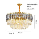 GobekUsa Crystal Ceiling Chandelier for Modern Living Room Decor