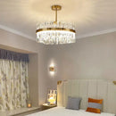 GobekUsa Crystal Chandelier: Nordic Light Luxury Round Pendant for Living & Dining Rooms