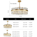GobekUsa Crystal Chandelier: Nordic Light Luxury Round Pendant for Living & Dining Rooms
