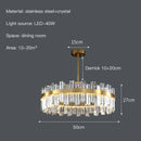 GobekUsa Crystal Chandelier: Nordic Light Luxury Round Pendant for Living & Dining Rooms