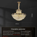 GobekUsa Crystal Chandelier: Modern Nordic Luxury for Living Room, Dining Room, Bedroom