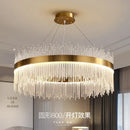 GobekUsa Crystal Chandelier: Modern Nordic LED Lighting for Living Room, Dining, and Bedroom