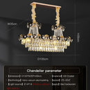 GobekUsa Crystal Chandelier: Modern Nordic Luxury for Living Room, Dining Room, Bedroom