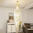 GobekUsa Crystal Chandelier: Modern Minimalist Duplex Living Room Luxury Light