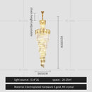 GobekUsa Crystal Chandelier: Modern Minimalist Duplex Living Room Luxury Light