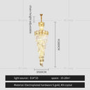 GobekUsa Crystal Chandelier: Modern Minimalist Duplex Living Room Luxury Light