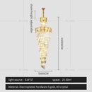 GobekUsa Crystal Chandelier: Modern Minimalist Duplex Living Room Luxury Light