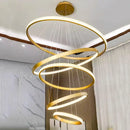 GobekUsa Crystal Chandelier: Modern Stair Pendant Light for Living Room, Interior Lighting Fixture
