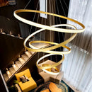 GobekUsa Crystal Chandelier: Modern Stair Pendant Light for Living Room, Interior Lighting Fixture