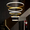 GobekUsa Crystal Chandelier: Modern Stair Pendant Light for Living Room, Interior Lighting Fixture