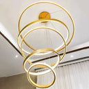 GobekUsa Crystal Chandelier: Modern Stair Pendant Light for Living Room, Interior Lighting Fixture