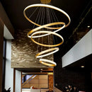 GobekUsa Crystal Chandelier: Modern Stair Pendant Light for Living Room, Interior Lighting Fixture