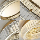 GobekUsa Crystal Circle Ceiling Chandelier: Modern LED Indoor Lighting for Living Room, Bedroom & Study
