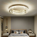 GobekUsa Crystal Circle Ceiling Chandelier: Modern LED Indoor Lighting for Living Room, Bedroom & Study