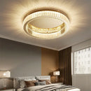 GobekUsa Crystal Circle Ceiling Chandelier: Modern LED Indoor Lighting for Living Room, Bedroom & Study