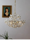 GobekUsa Crystal Flower Pendent Chandelier: Modern Design for Living Room, Restaurant & Bedroom
