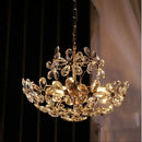 GobekUsa Crystal Flower Pendent Chandelier: Modern Design for Living Room, Restaurant & Bedroom