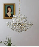 GobekUsa Crystal Flower Pendent Chandelier: Modern Design for Living Room, Restaurant & Bedroom