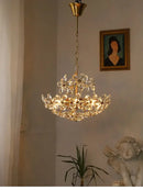 GobekUsa Crystal Flower Pendent Chandelier: Modern Design for Living Room, Restaurant & Bedroom