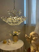 GobekUsa Crystal Flower Pendent Chandelier: Modern Design for Living Room, Restaurant & Bedroom