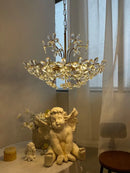 GobekUsa Crystal Flower Pendent Chandelier: Modern Design for Living Room, Restaurant & Bedroom