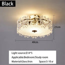 GobekUsa Crystal Glass Maple Leaf Ceiling Chandelier for Modern Luxury Minimalist Living Room