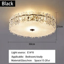 GobekUsa Crystal Glass Maple Leaf Ceiling Chandelier for Modern Luxury Minimalist Living Room