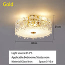 GobekUsa Crystal Glass Maple Leaf Ceiling Chandelier for Modern Luxury Minimalist Living Room