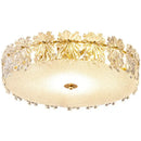 GobekUsa Crystal Glass Maple Leaf Ceiling Chandelier for Modern Luxury Minimalist Living Room