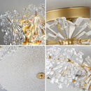 GobekUsa Crystal Glass Maple Leaf Ceiling Chandelier for Modern Luxury Minimalist Living Room