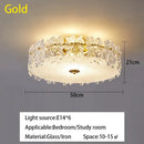 GobekUsa Crystal Glass Maple Leaf Ceiling Chandelier for Modern Luxury Minimalist Living Room