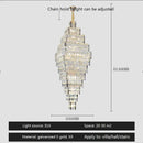 GobekUsa Crystal Large Chandelier for Villa Duplex Loft Stairs, Elegant Hall Pendant Light