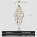 GobekUsa Crystal Large Chandelier for Villa Duplex Loft Stairs, Elegant Hall Pendant Light