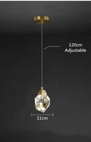 GobekUsa Crystal LED Ceiling Light Modern Gold Living Room Indoor Lighting Fixture