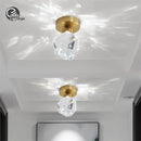 GobekUsa Crystal LED Ceiling Light Modern Gold Living Room Indoor Lighting Fixture